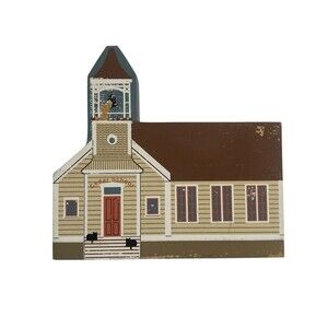 Cat's Meow Cedar School House Troutdale OR Shelf Sitter 1995 Series XIII Signed